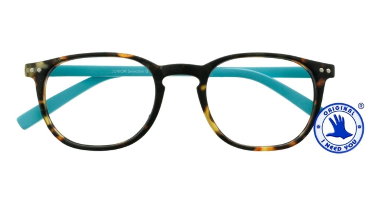 Leesbril I Need You +1.00 dpt Junior Selection bruin-turquoise