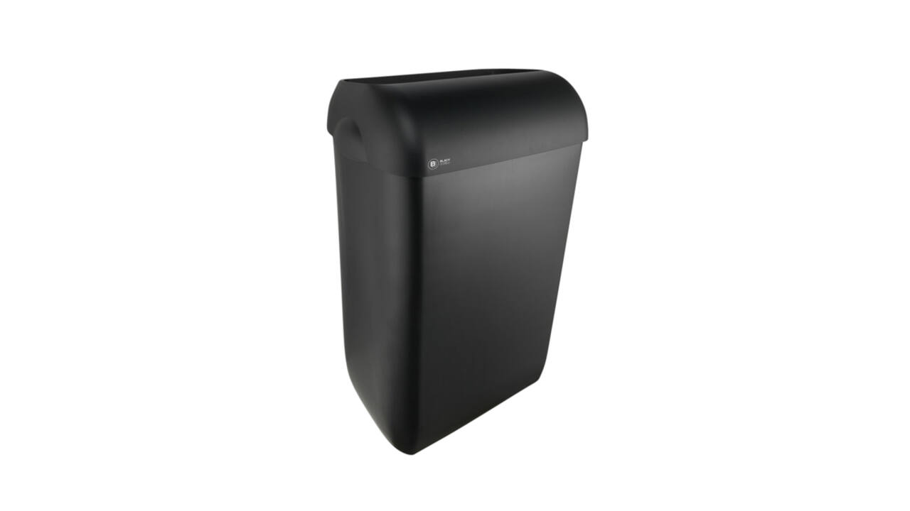 Afvalbak BlackSatino open inworp 43 liter zwart 331760