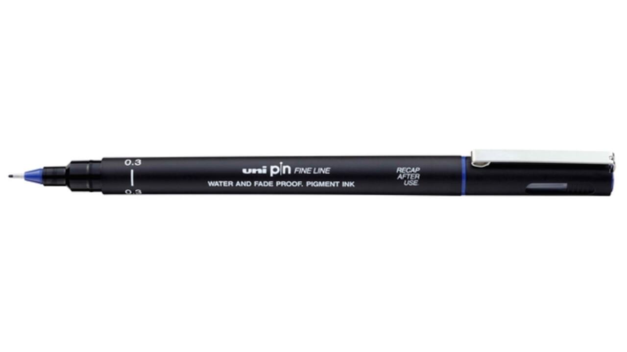 Fineliner Uni-ball Pin 0.3mm blauw