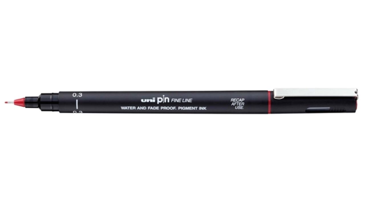 Fineliner Uni-ball Pin 0.3mm rood