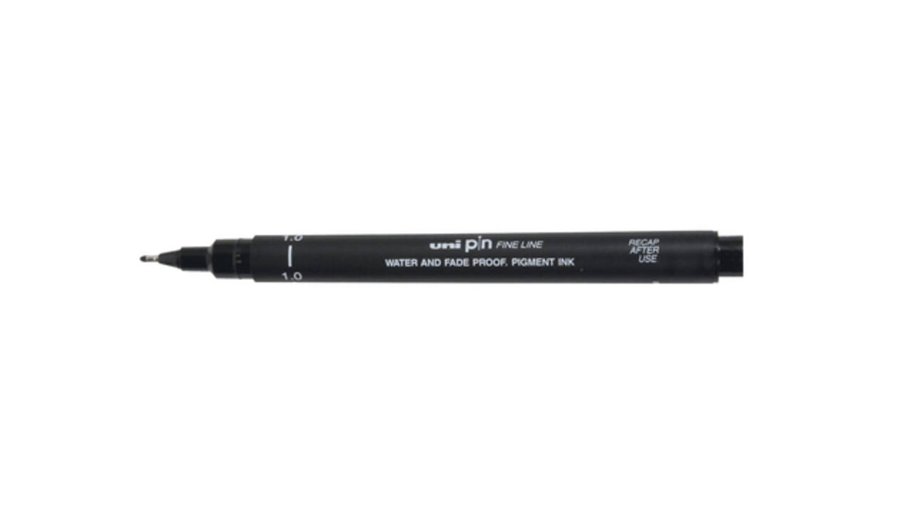 Fineliner Uni-ball Pin 1mm zwart