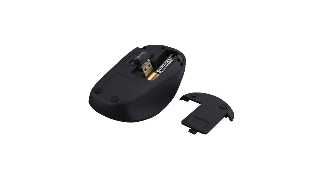 Muis Trust Yvi+ draadloos eco zwart