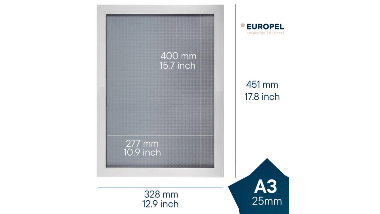 Kliklijst Europel A3 25mm mat wit