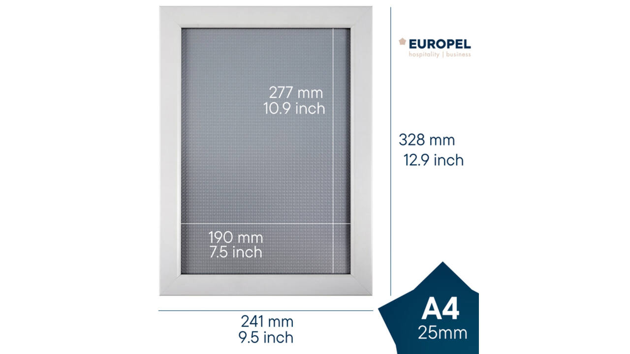 Kliklijst Europel A4 25mm mat wit