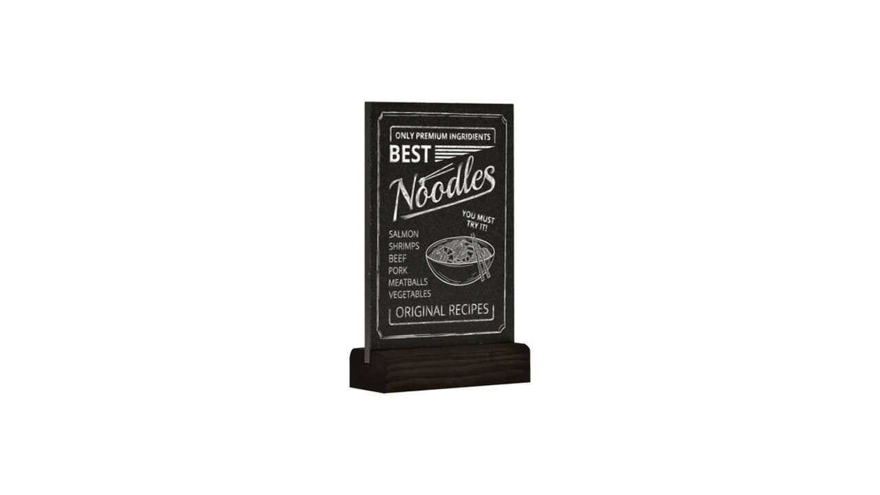 Krijtbord Europel tafelmodel A6 staand zwart