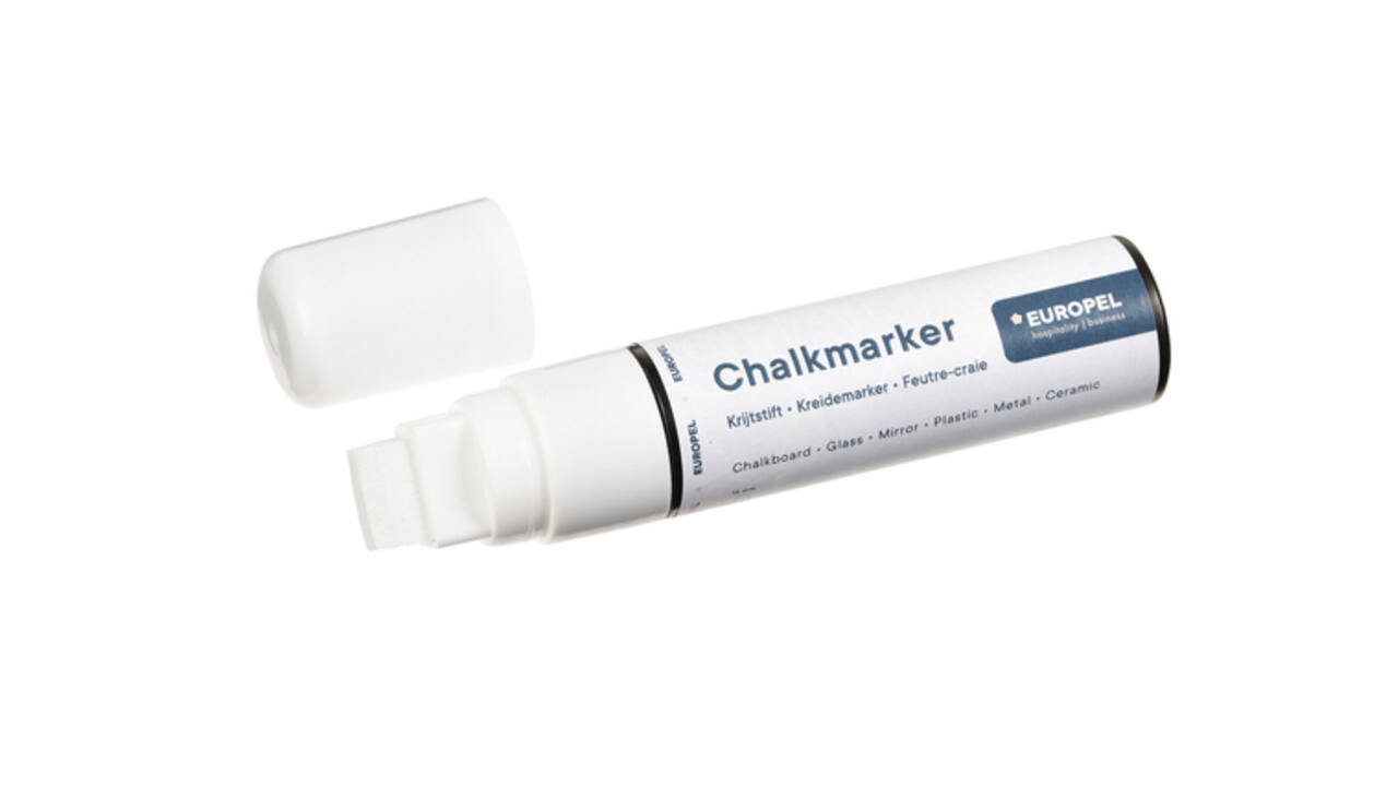 Krijtstift Europel 15mm wit blister 1 stuk