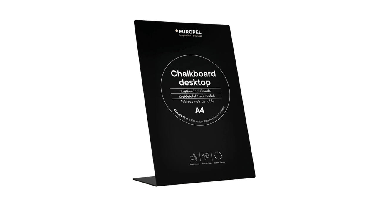 Krijtbord Europel L-standaard A4