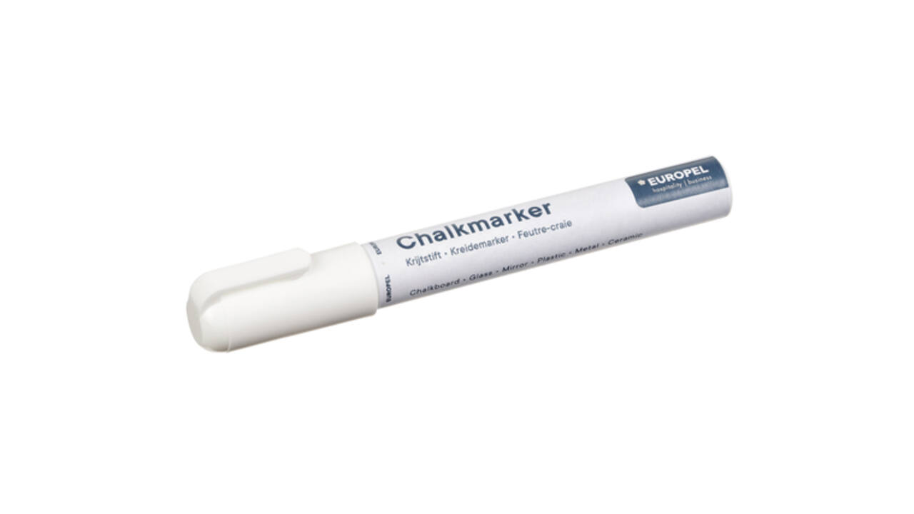 Krijtstift Europel 6mm wit blister 1 stuk