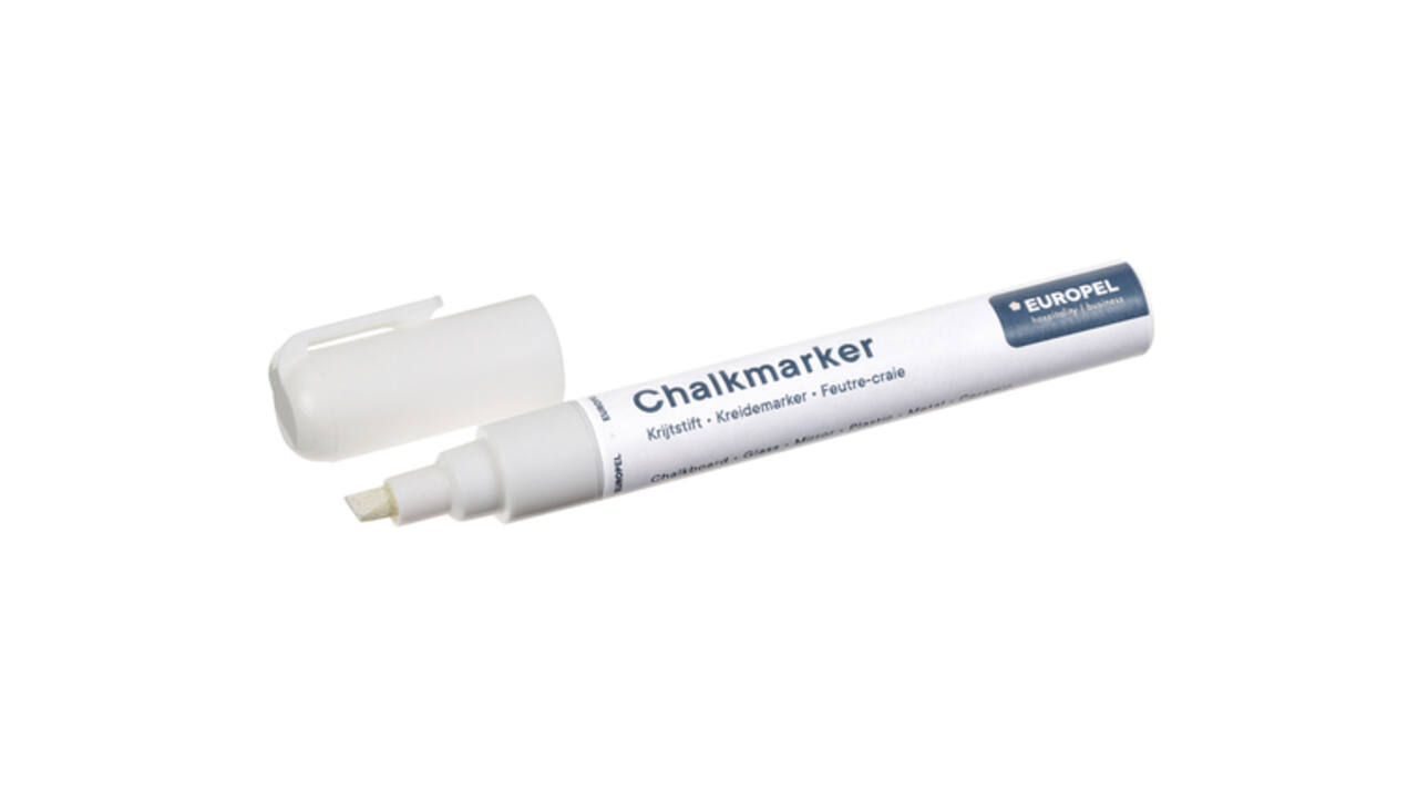 Krijtstift Europel 6mm wit blister 1 stuk