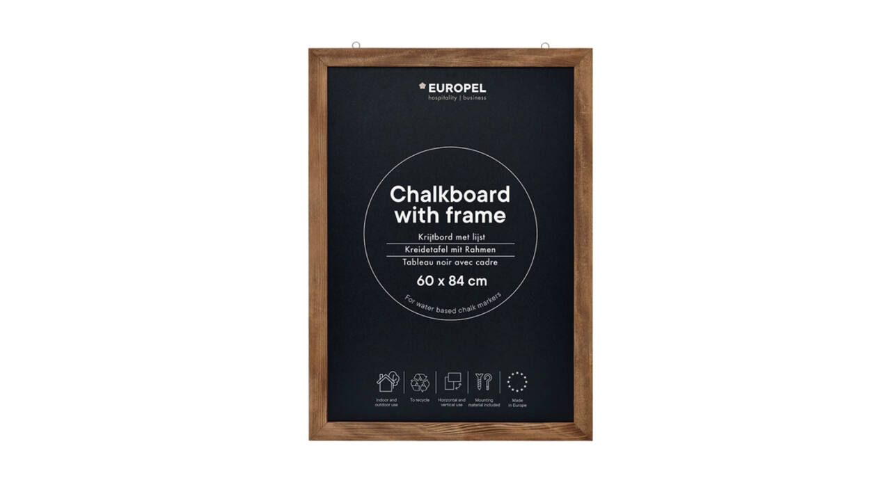 Krijtbord Europel met lijst 60x84cm natural