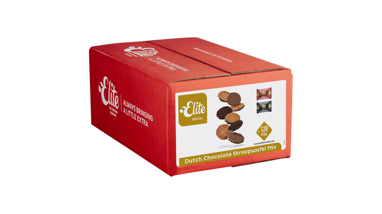 Koekjes Elite Special Dutch chocolate stroopwafelmix 120 stuks
