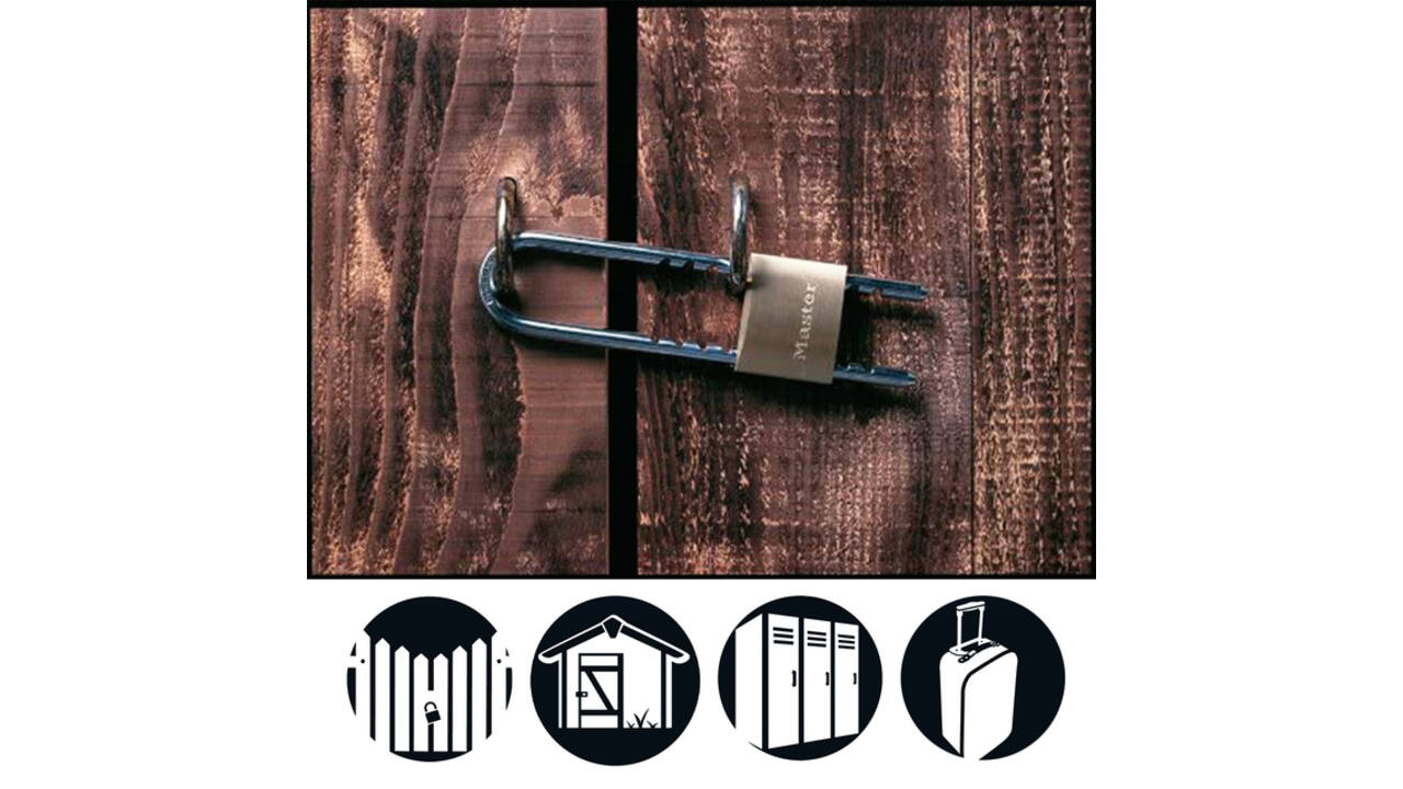 Hangslot MasterLock verstelbaar messing 50mm
