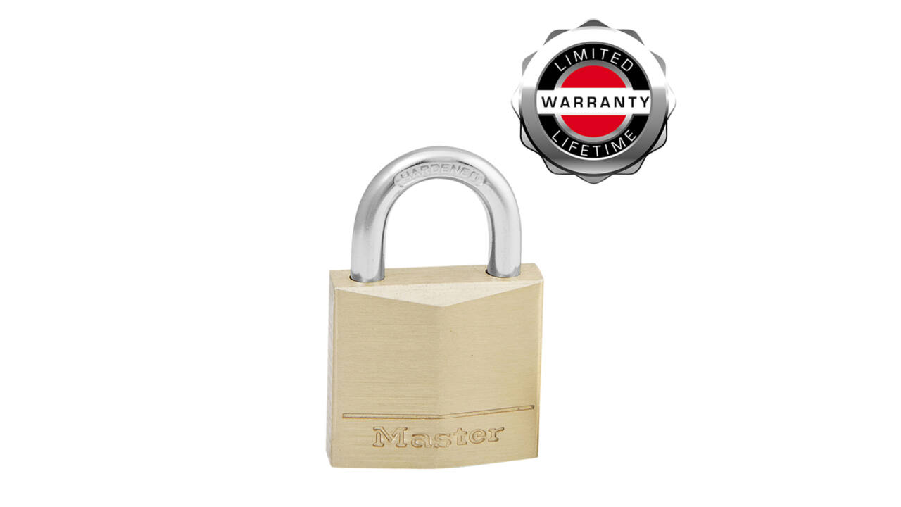 Hangslot MasterLock 4 gelijksluitend messing 30mm 4 stuks