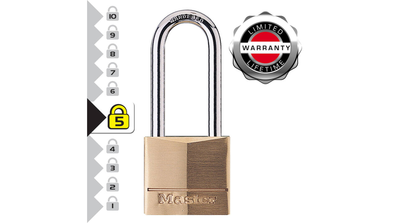 Hangslot MasterLock beugel 51mm messing 40mm
