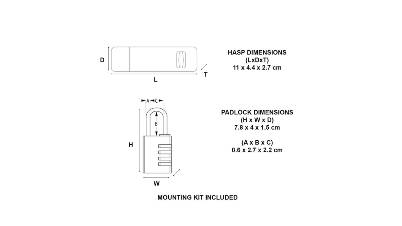 Hangslot MasterLock overval + aluminium 40mm