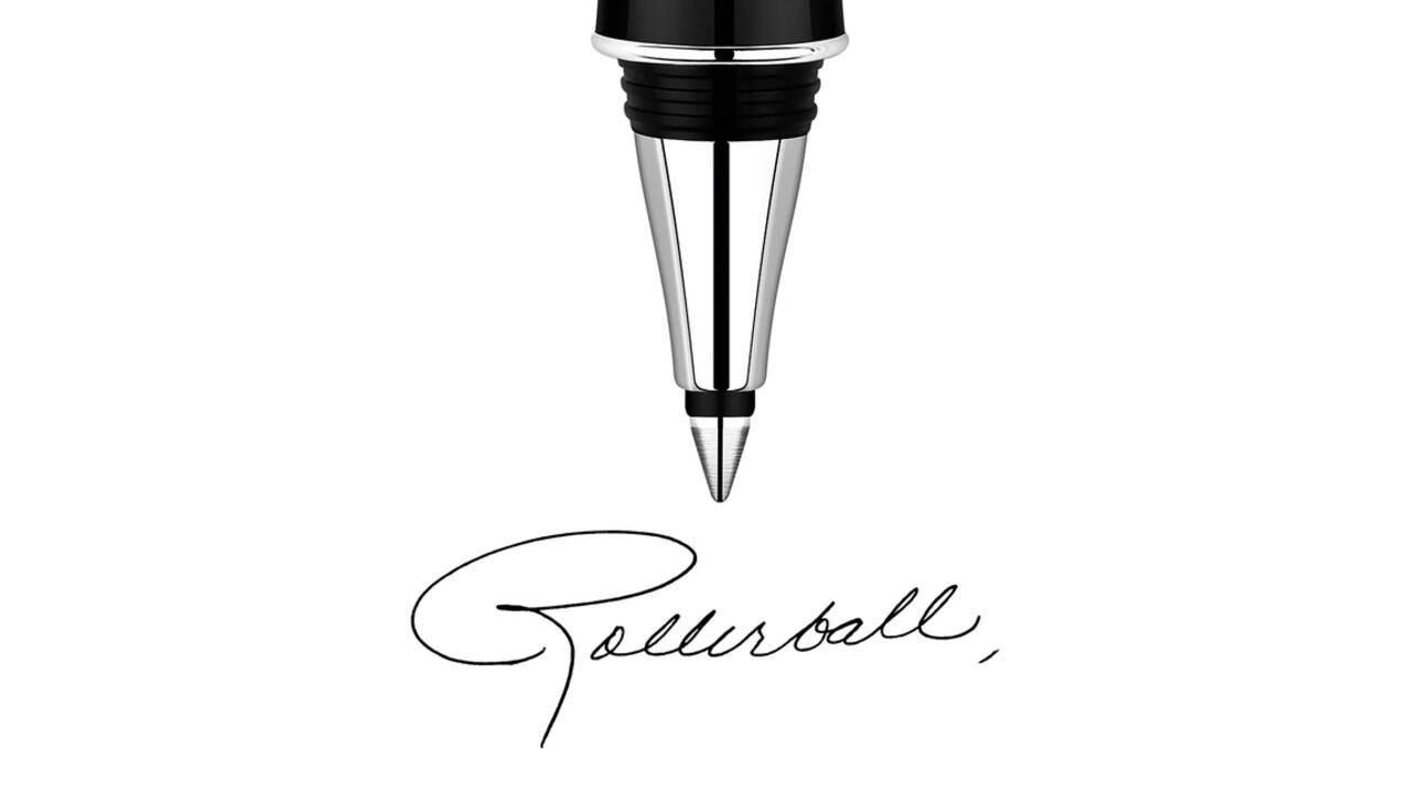 Rollerpenvulling Parker Quink medium zwart blister à 2 stuks