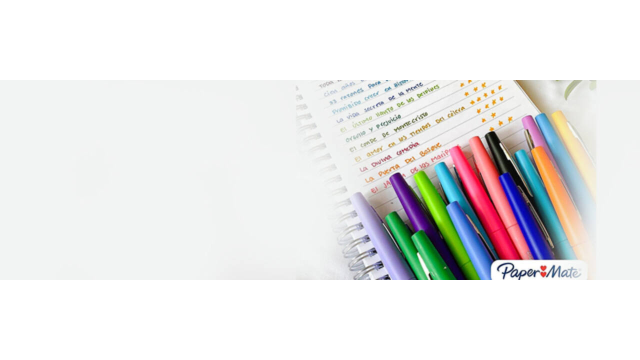 Fineliner Paper Mate Flair retro medium assorti blister à 6 stuks