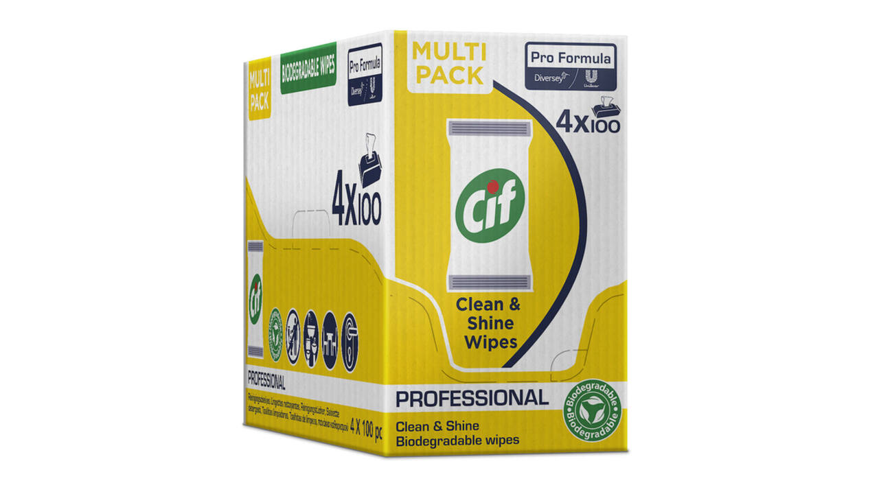 Reinigingsdoekjes CIF Pro formula Multi Clean&Shine 100 stuks