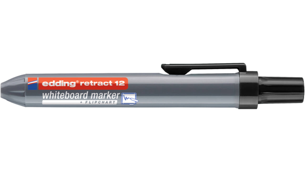 Whiteboardmarker edding 12 drukknop rond 1.5-3mm zwart
