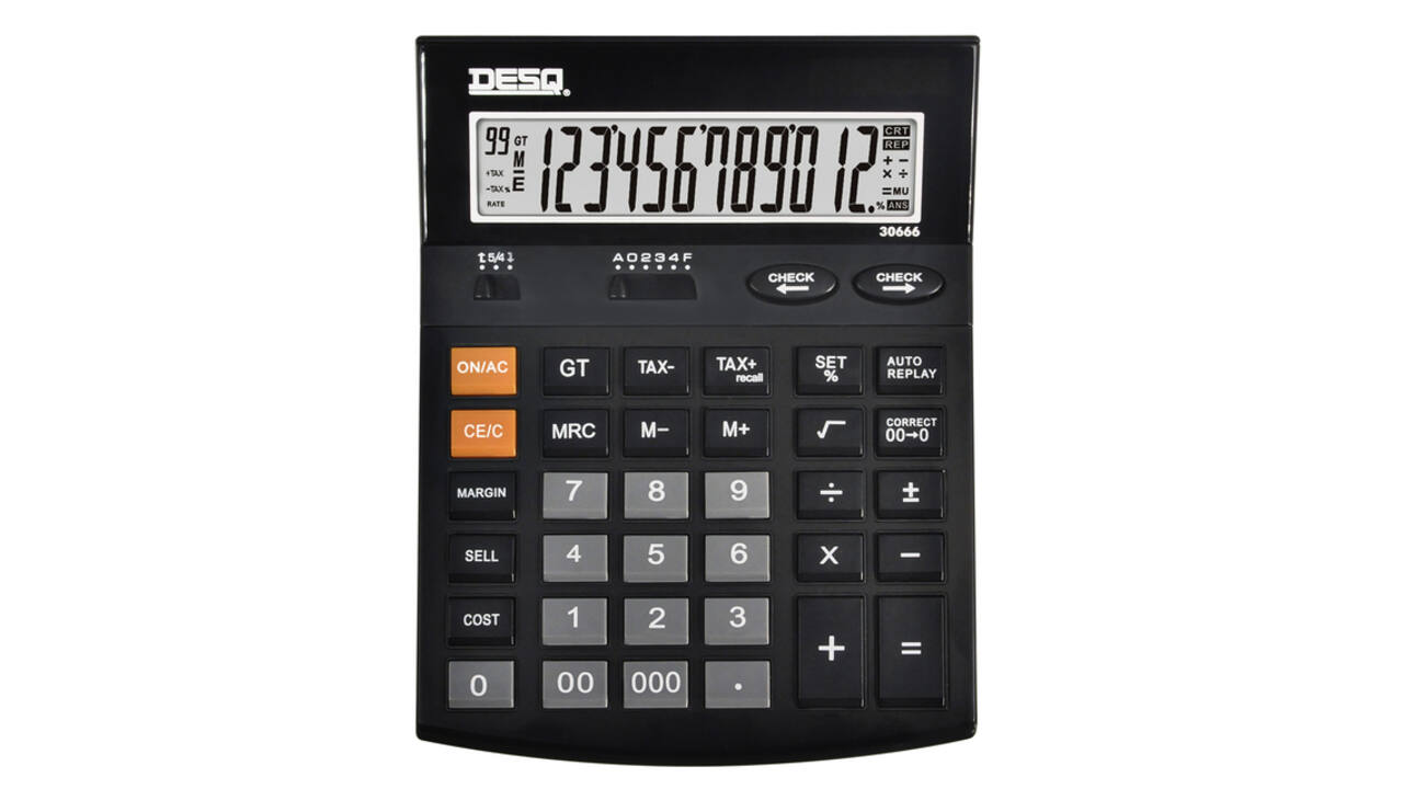 Rekenmachine Desq X-Large Check&Correct