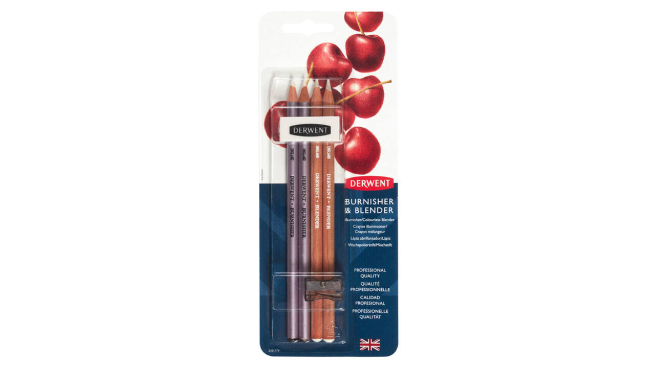 Potlodenset Derwent blender + polijst 6 stuks