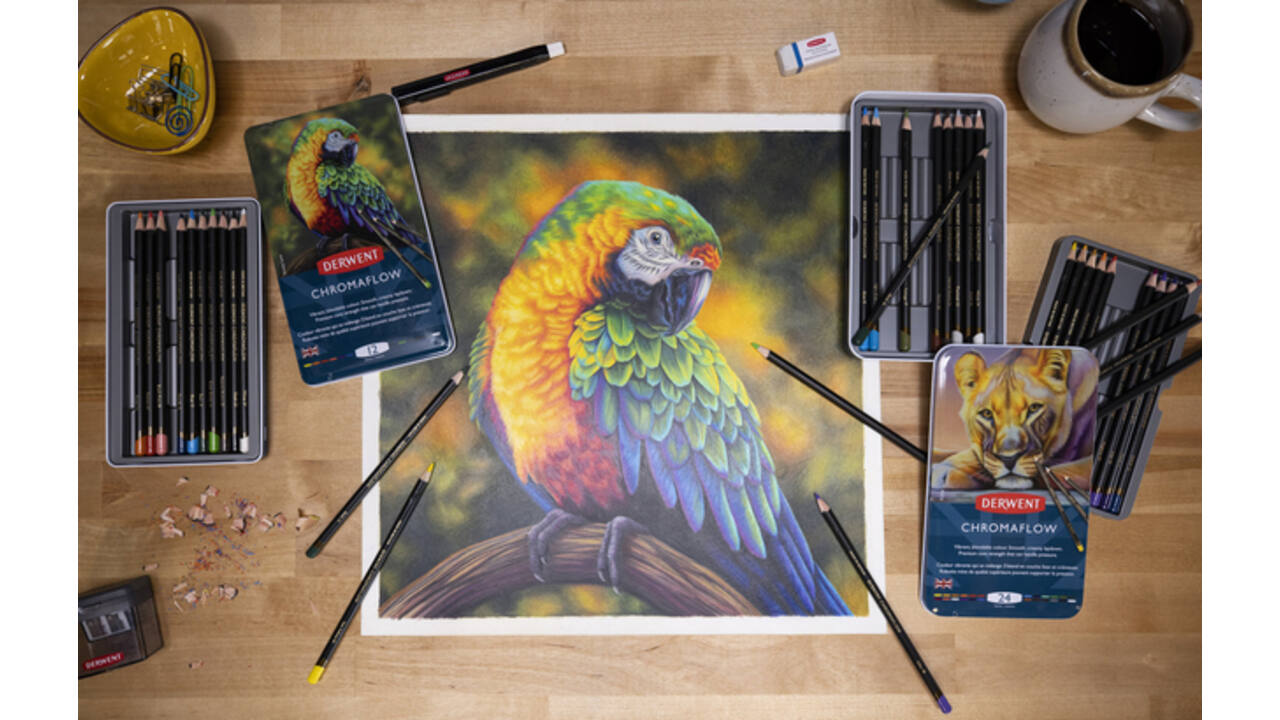 Kleurpotloden Derwent Chromaflow set à 24 kleuren