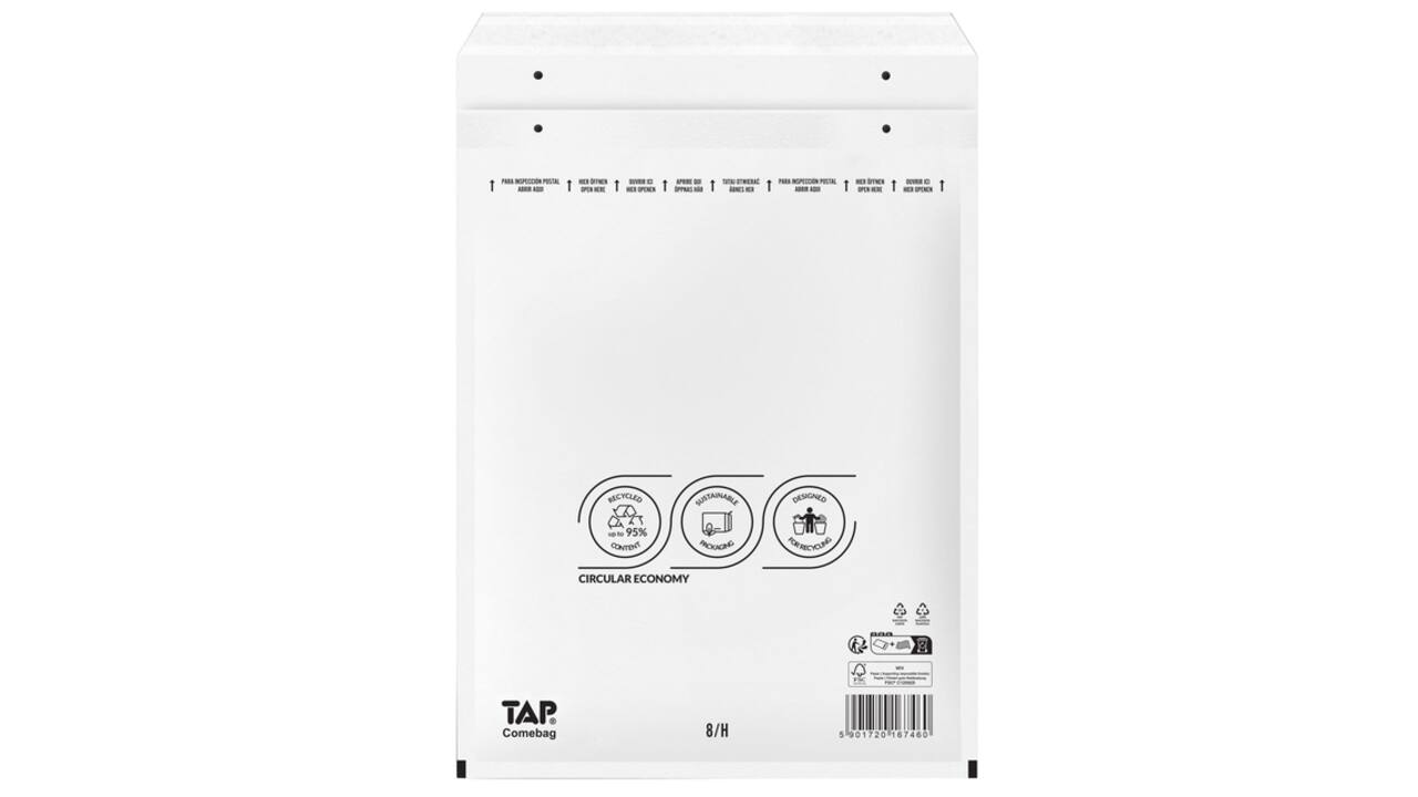 Envelop TAP Comebag luchtkussen nr18 290x370mm 100 stuks