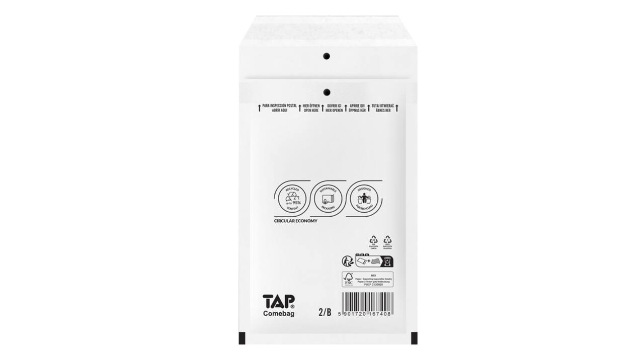 Envelop TAP Comebag luchtkussen nr12 140x220mm 200 stuks