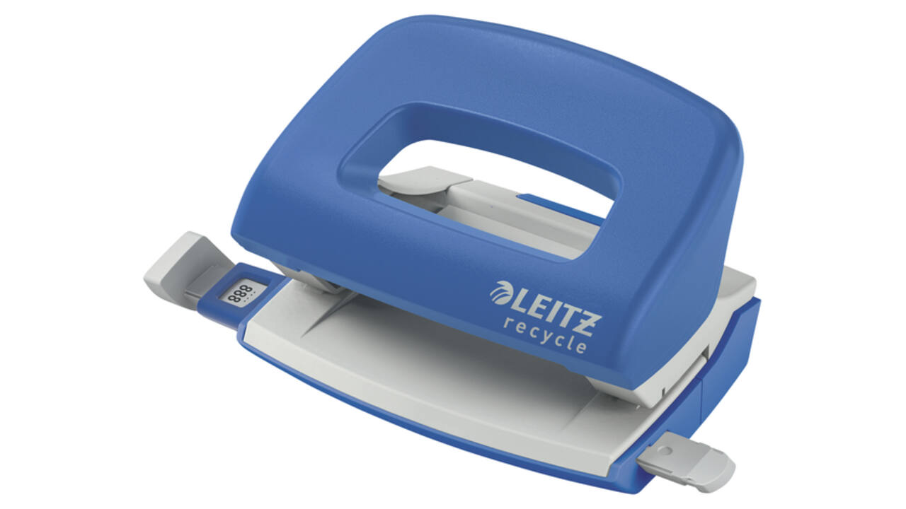 Perforator Leitz Nexxt  Recycle mini 10 vel blauw