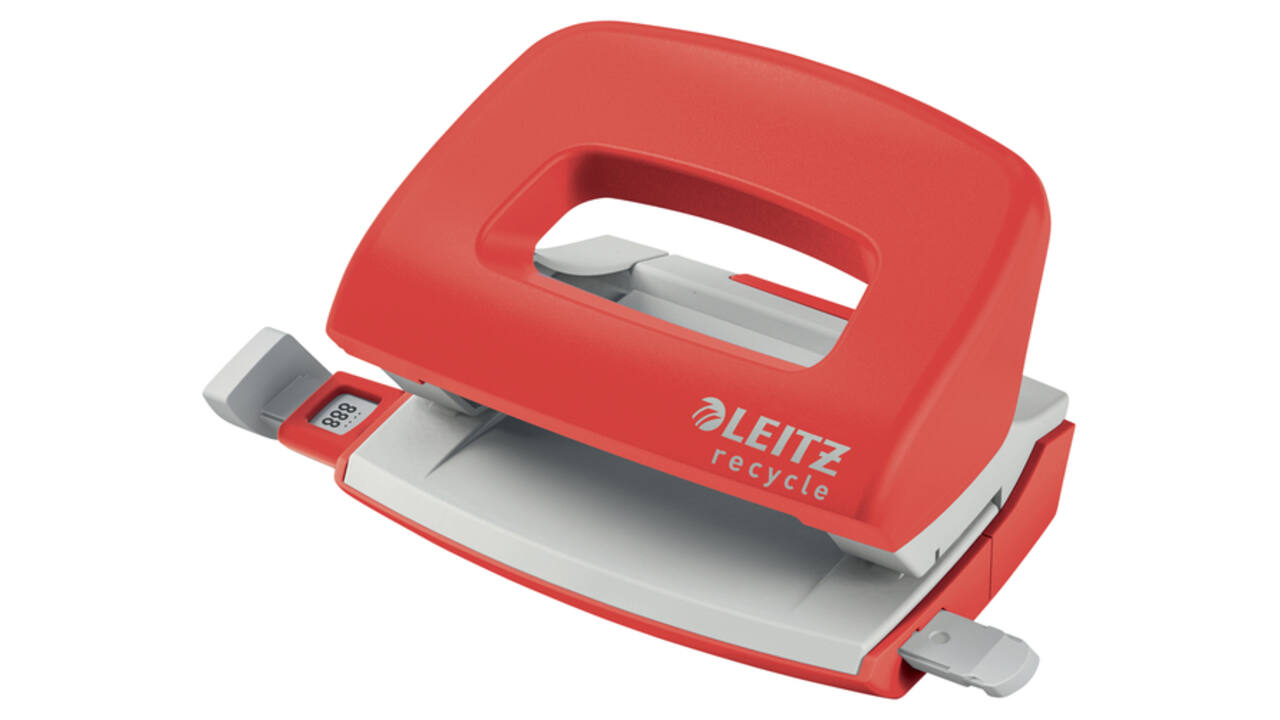 Perforator Leitz Nexxt  Recycle mini 10 vel rood