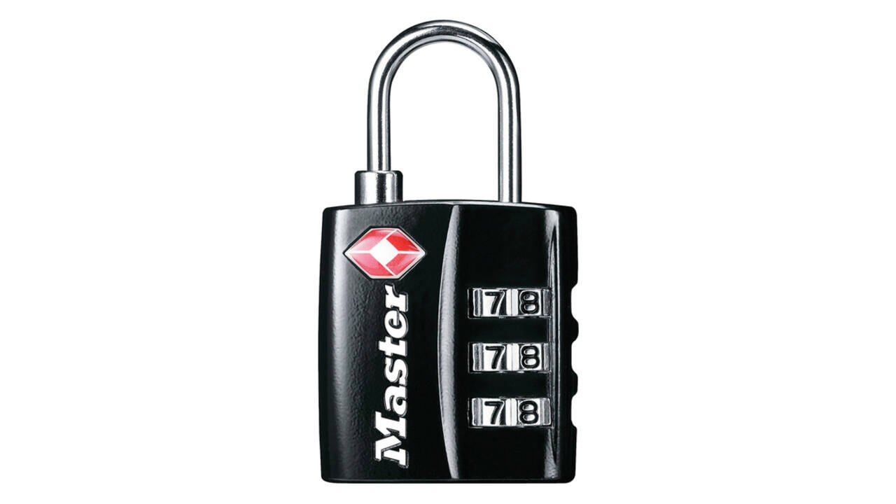Hangslot Masterlock 3-cijfer combinatie TSA zwart 30mm