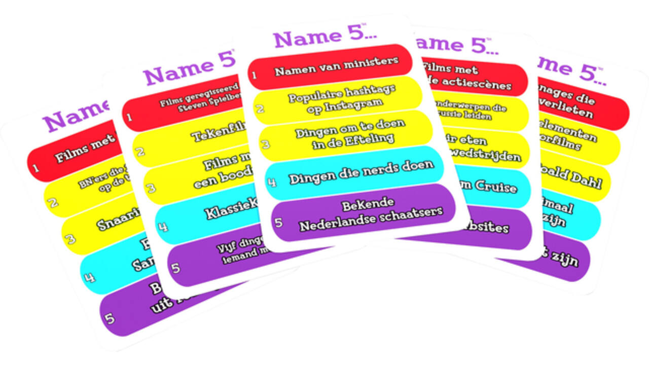 Kaartspel name 5 pocket editie
