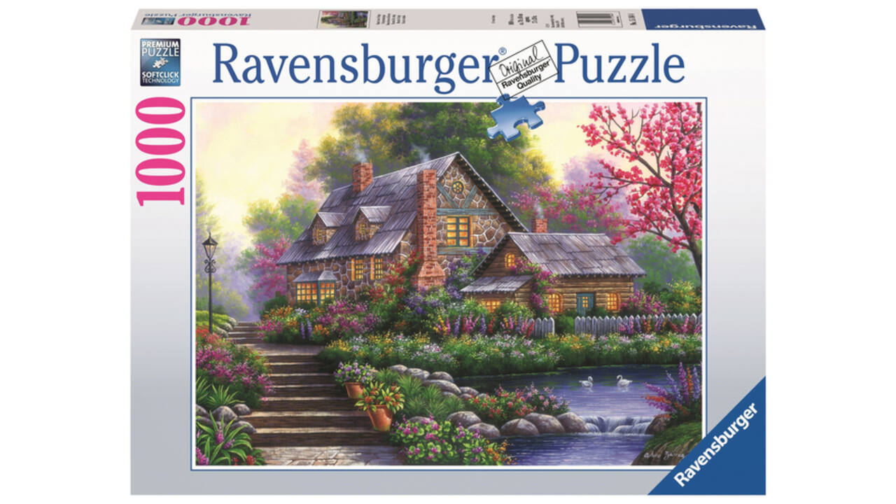Puzzel Ravensburger romantische cottage 1000 stukjes