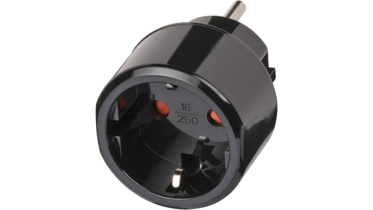 Reisstekker Brennenstuhl adapter USA met aarding  zwart