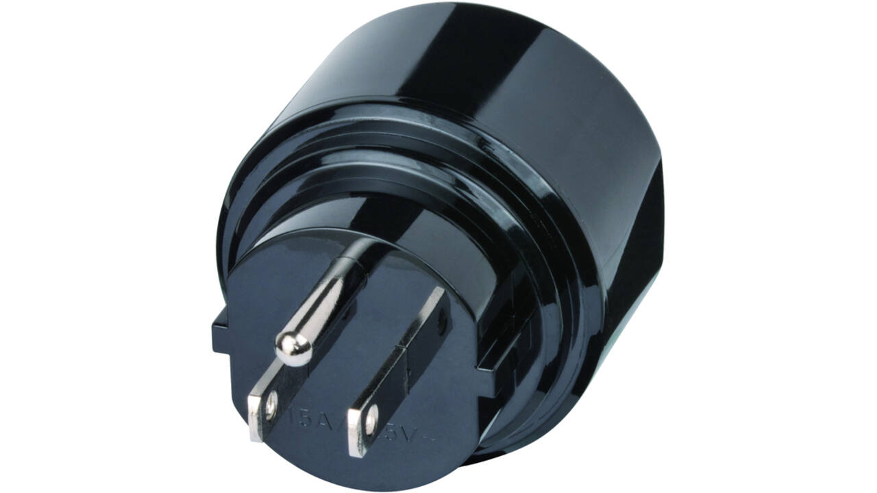 Reisstekker Brennenstuhl adapter USA met aarding  zwart