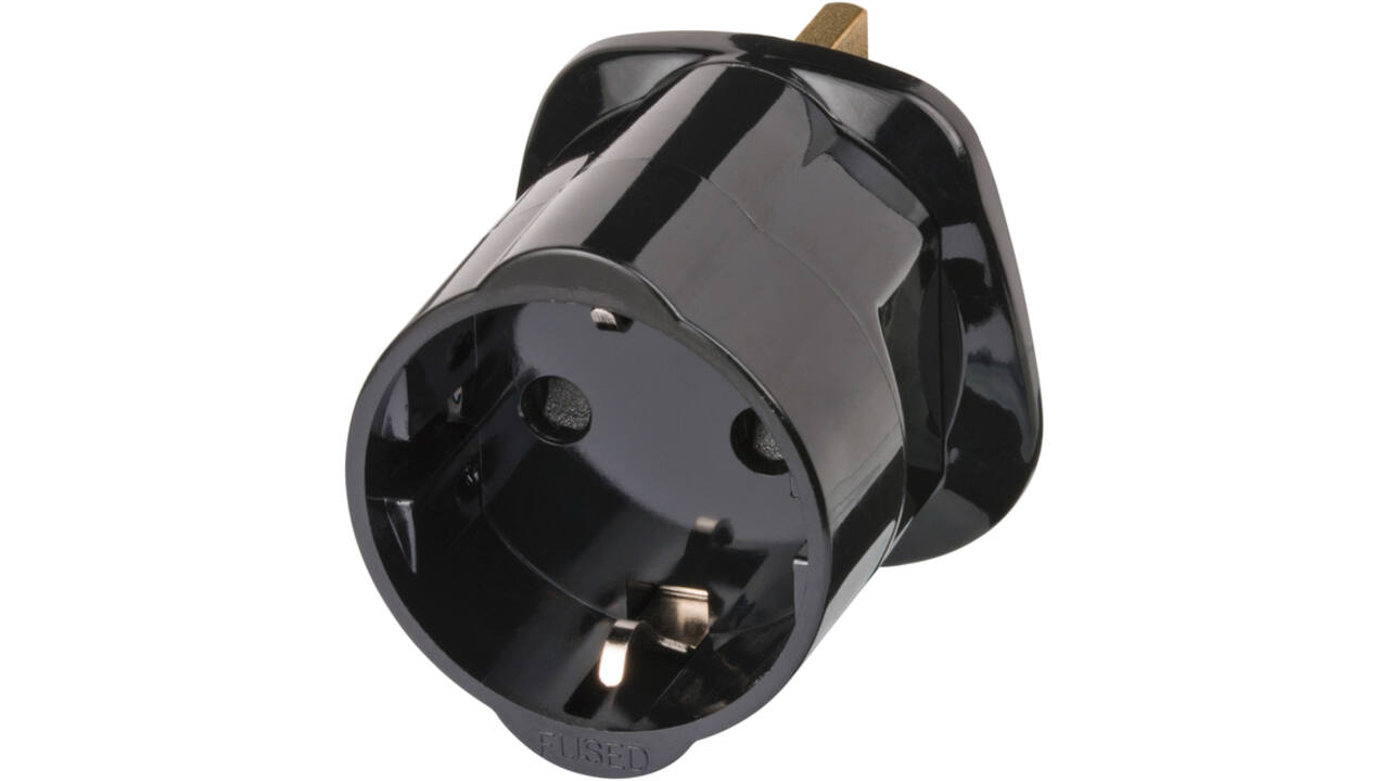 Reisstekker Brennenstuhl adapter GB/UK met aarding  zwart