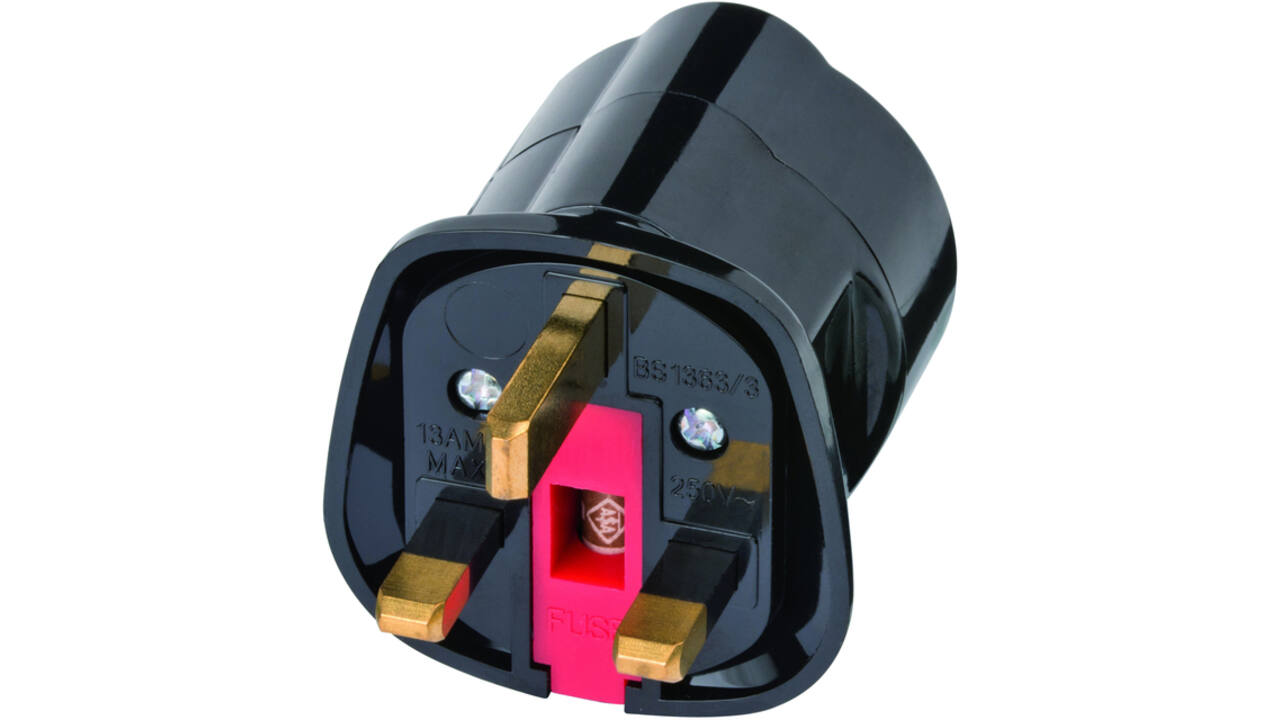 Reisstekker Brennenstuhl adapter GB/UK met aarding  zwart