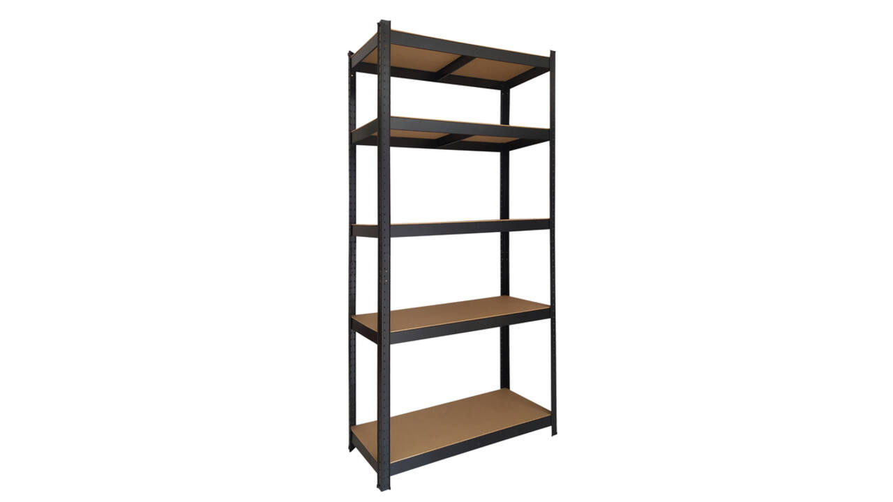 Stellingkast BRASQ 5 borden 90x40x180cm SU175 max 875 KG zwart