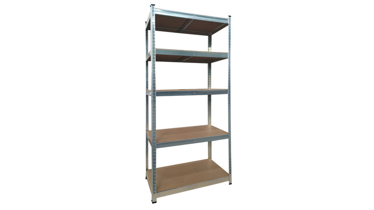 Stellingkast BRASQ 5 borden 90x40x180cm SU175 max 875 KG zilver