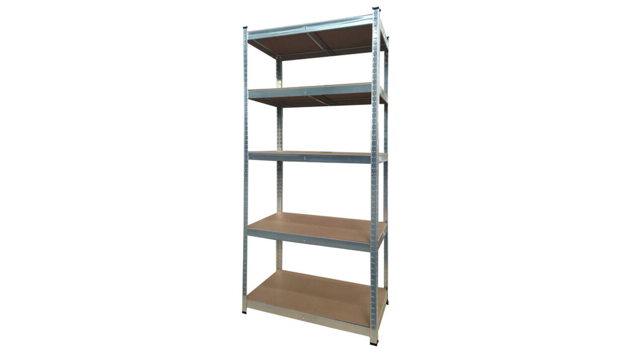 Stellingkast BRASQ 5 borden 90x40x180cm SU175 max 875 KG zilver