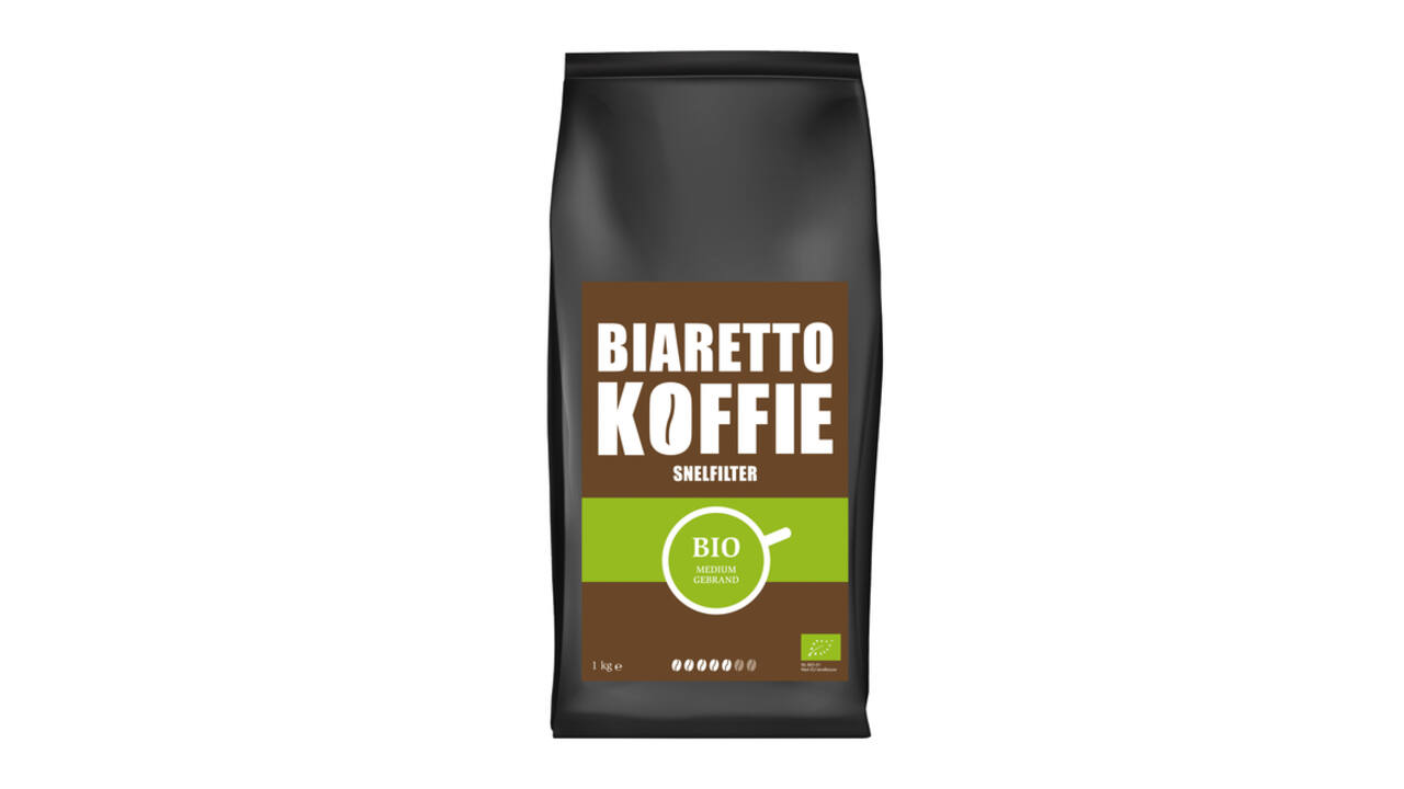 Koffie Biaretto snelfiltermaling regular biologisch 1000 gram