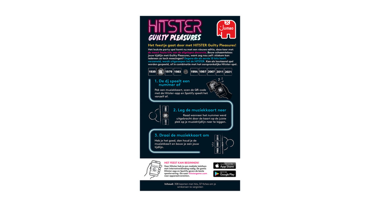 Muziekspel Hitster Guilty Pleasure 16+
