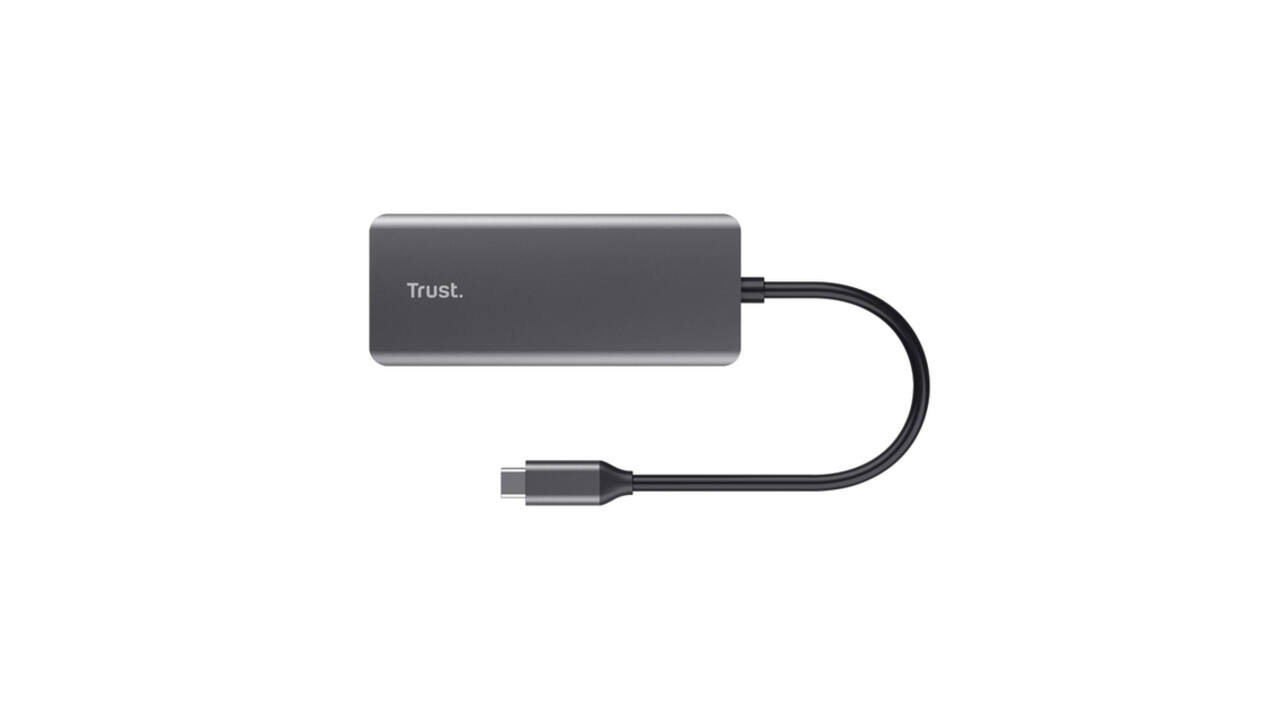 Adapter Trust Dalyx 6-in-1 USB-C multipoort grijs