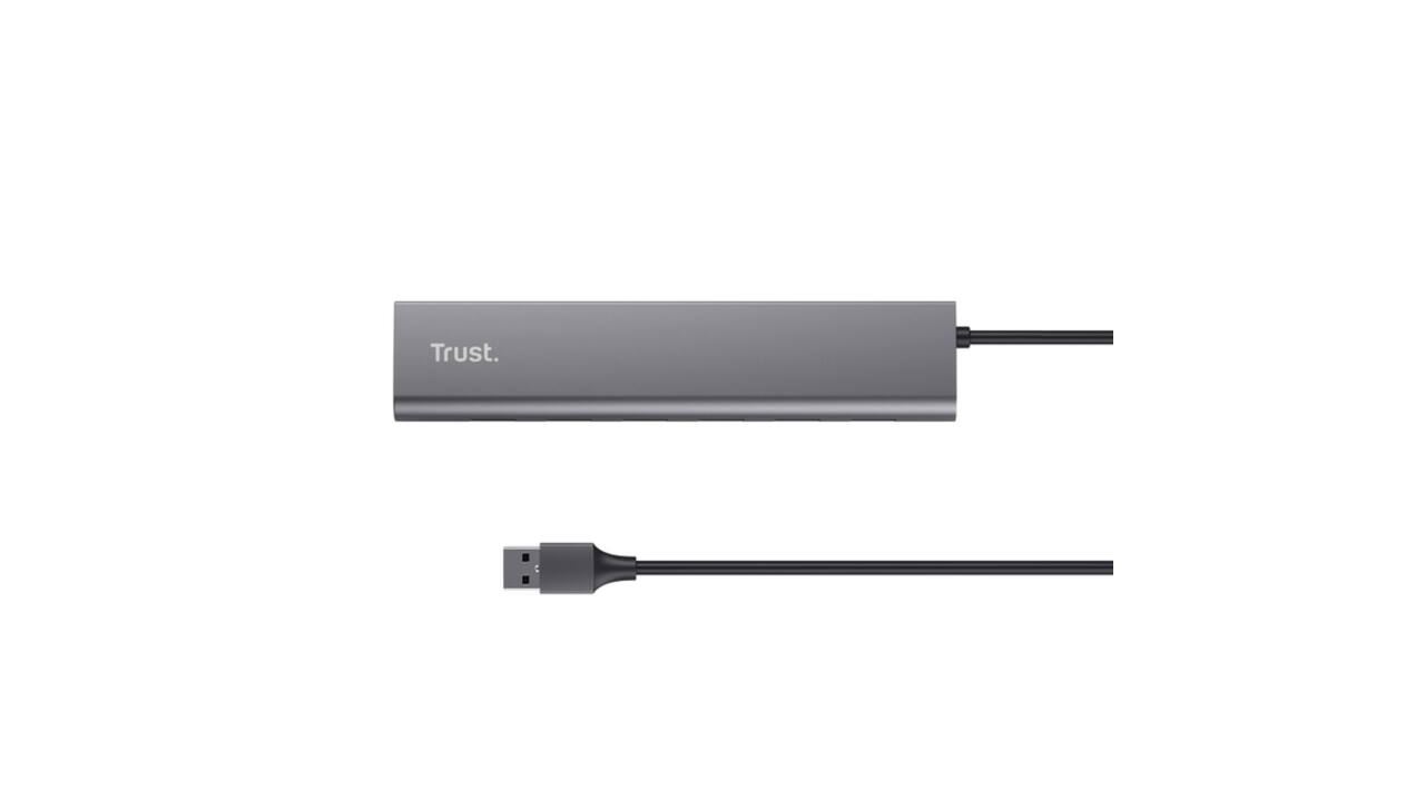Hub Trust HALYX 7-port USB-A 3.2 zilver