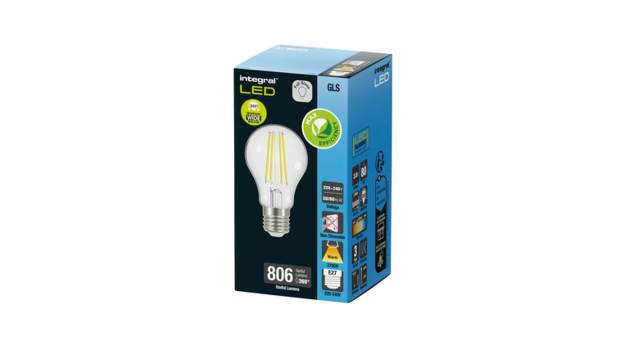 Ledlamp Integral E27 2700K warm wit 3.8W 806lumen