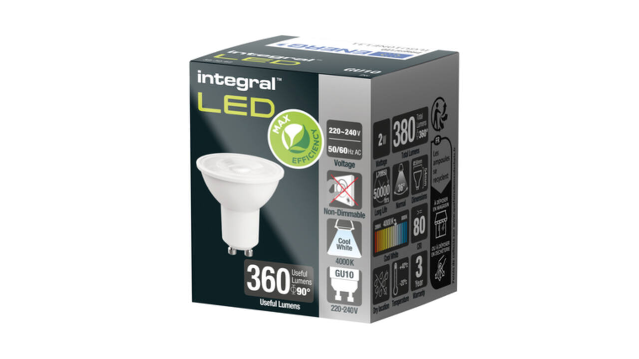 Ledlamp Integral GU10 4000K koel wit 2W 380lumen