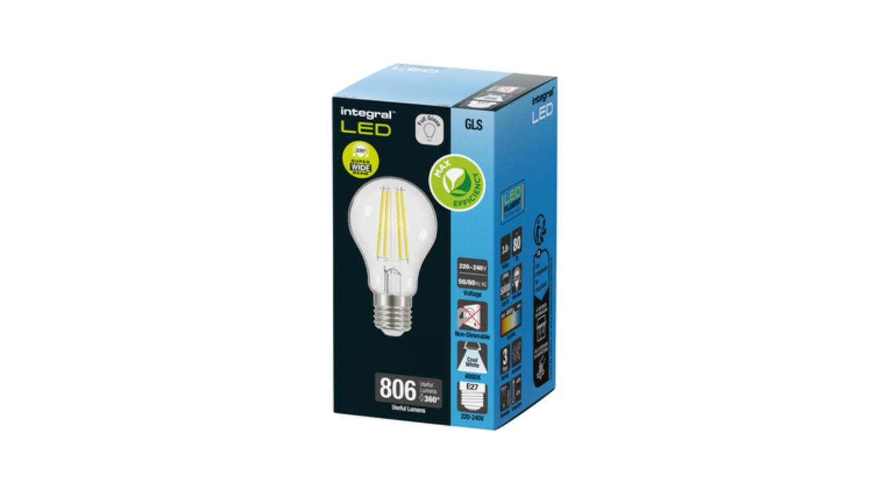 Ledlamp Integral E27 4000K koel wit 3.8W 806lumen