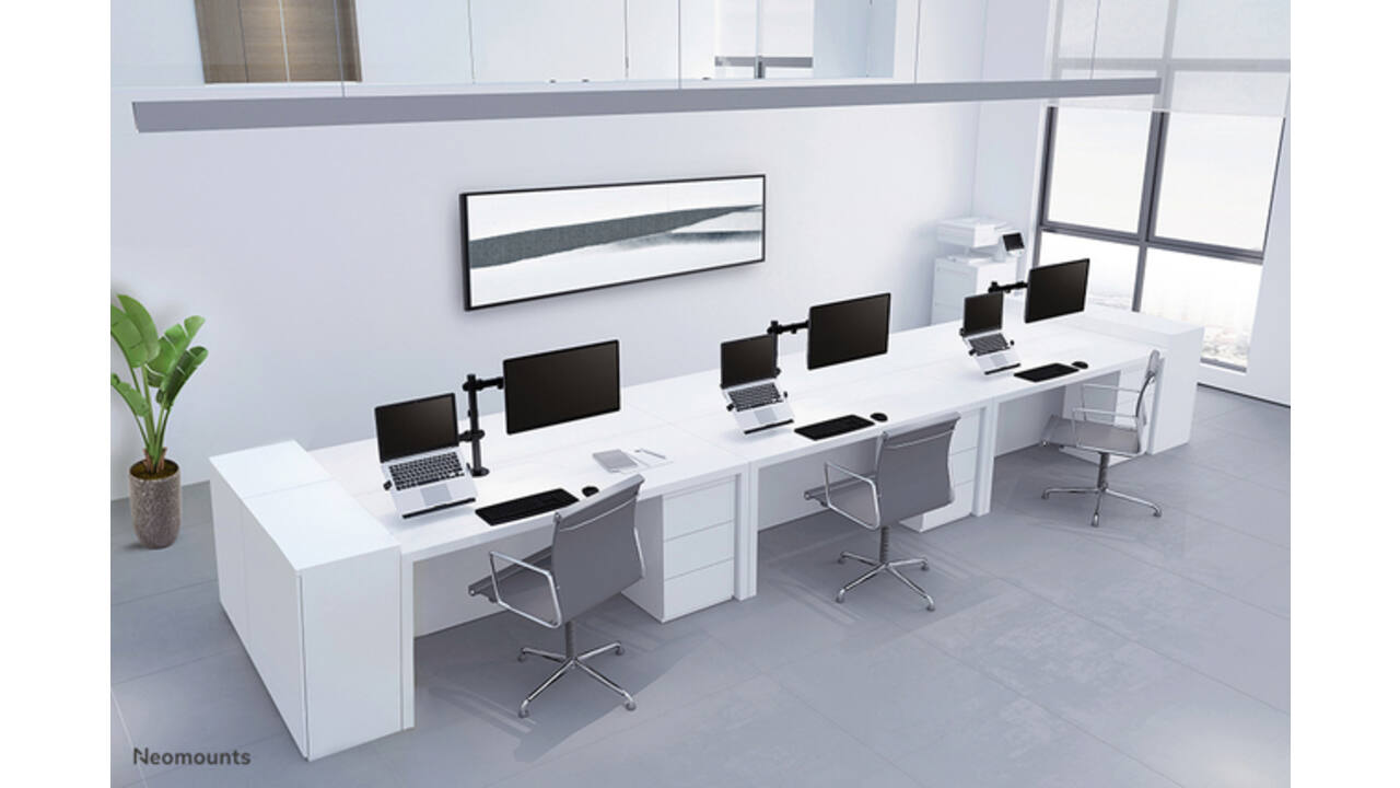 Monitorarm met laptopstandaard Neomounts FPMA-D550NOTEBOOK zwart