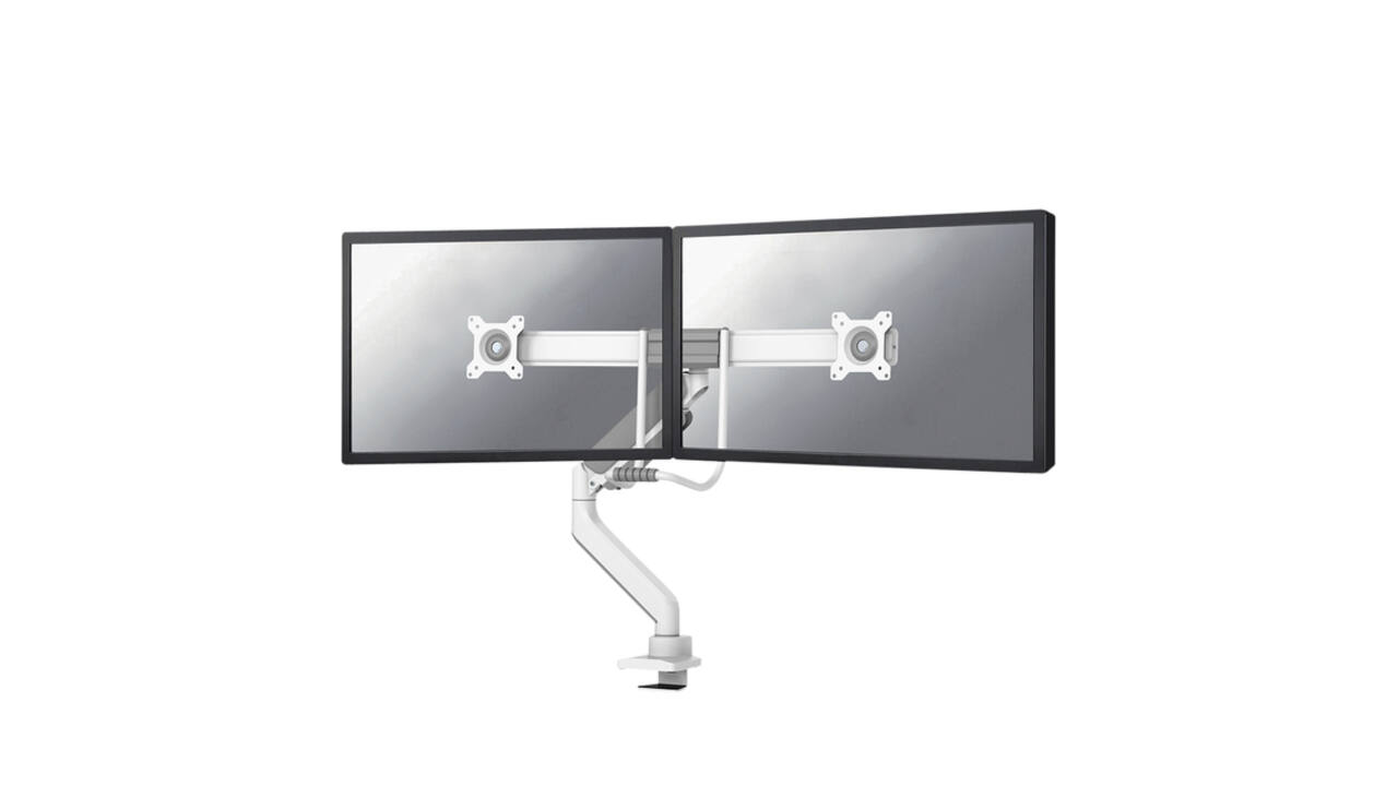 Monitorarm Neomounts NEXT Core dual 17-32" wit