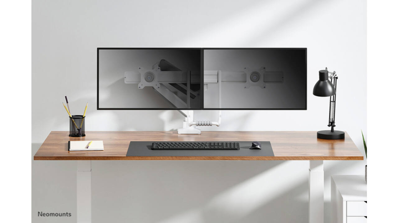 Monitorarm Neomounts NEXT Core dual 17-32" wit